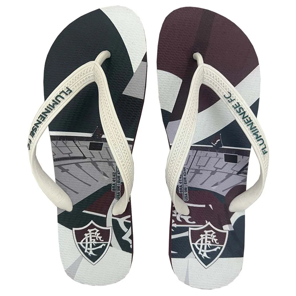 Chinelo Fluminense Estádio Grená/Verde/Branco