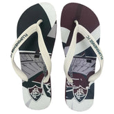 Chinelo Fluminense Estádio Grená/Verde/Branco
