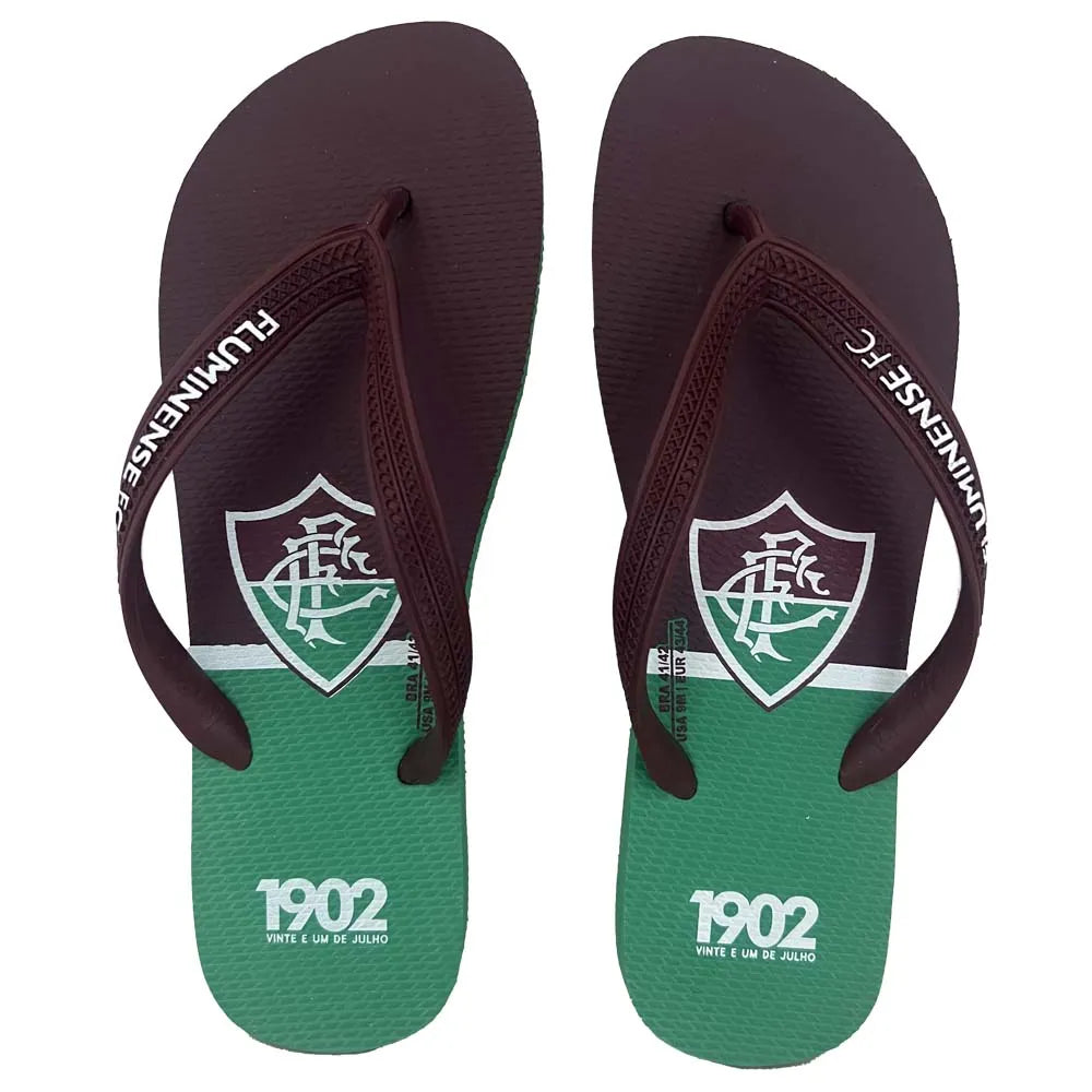 Chinelo Fluminense 1902 Grená/Verde